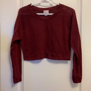 LA Hearts PacSun Burgundy Crop Top